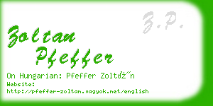 zoltan pfeffer business card